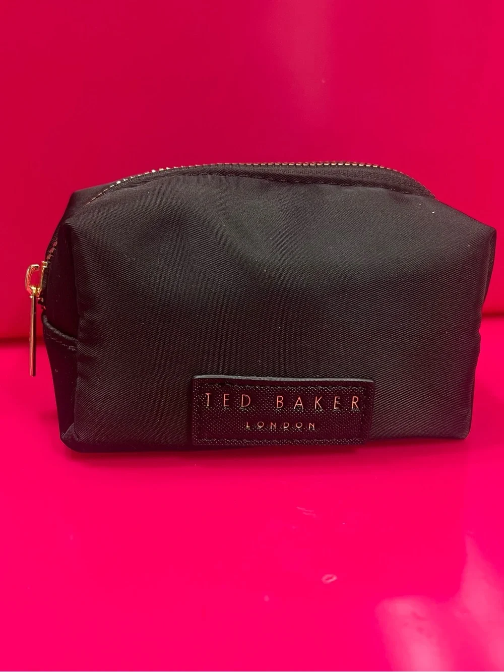 Ted Baker Black Nylon Cosmetic Pouch NWOT